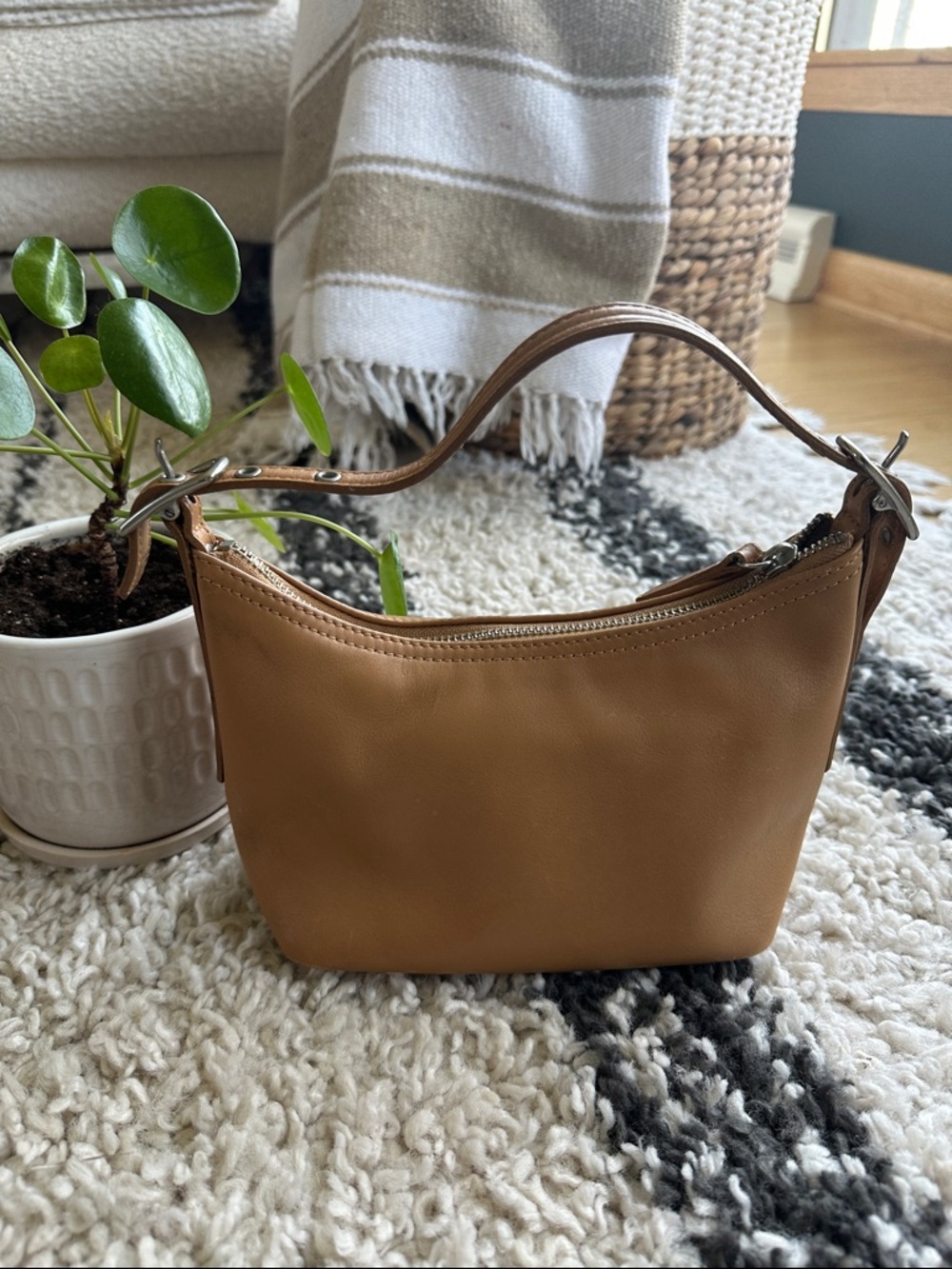Coach Mini Bag in Tan Leather